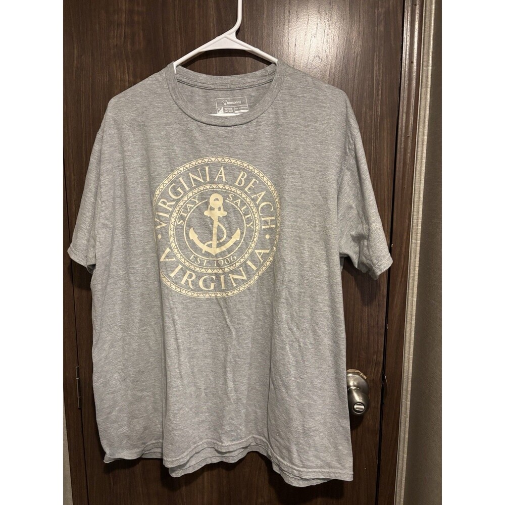 Men’s Tee Spring Gray T Shirt Crew Neck Size XL Short Sleeve Casual